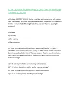 EXAM 1 SCIENCE FOUNDATIONS 125 QUESTIONS WITH - DocMerit