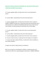 NUR 190 MENTAL HEALTH NURSING ATI 185 QUESTIONS WITH VERIFIED ANSWERS 2025/2026,100%CORRECT