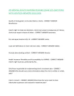 ATI MENTAL HEALTH NURSING READING EXAM 155 QUESTIONS WITH VERIFIED ANSWERS 2025/2026,100%CORRECT