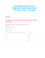 Dental Management Of The  Medically Compromised Patient  8Th Ed By Little – Test Bank