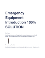 Emergency  Equipment  Introduction 100%  SOLUTION