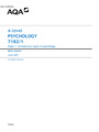 A-level PSYCHOLOGY 7182/1 Paper 1 Introductory topics in psychology Mark scheme June 2021