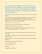 PACKAGE DEAL FOR NU 643 ADVANCED PSYCHOPHARMACOLOGY FINAL EXAM|| NU 518 EXAM 1&2|| NU 578 CONTROLLED SUBSTANCES EXAM|| NU 665 MIDTERM AND FINAL EXAM|| NU 650 THROUGH MIDTERM EXAM