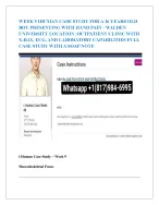 WEEK 9 IHUMAN CASE STUDY FOR A 16 YEARS OLD  BOY PRESENTING WITH HAND PAIN - WALDEN  UNIVERSITY