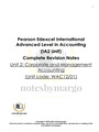 Pearson Edexcel Accounting IAL Unit 2 Complete Revision Notes (WAC12 ...