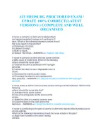 ATI MEDSURG PROCTORED EXAM / UPDATE 100% CORRECT(LATEST VERSIONS ) COMPLETE AND WELL ORGANISED