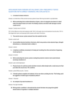 APEA NEURO NEW VERSION ACTUAL EXAM |190+ FREQUENTLY TESTED QUESTIONS WITH CORRECT ANSWERS