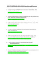 HESI PN EXIT EXAM: 2021/2022, Questions and Answers. (Grade A)