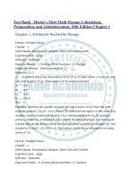 Test Bank - Henke's Med-Math Dosage-Calculation, Preparation, and Administration,