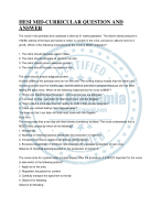 HESI MID CURRICULAR QUESTION AND ANSWER