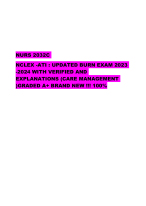 NURS 2032C  NCLEX -ATI : UPDATED BURN EXAM 2023 -2024 WITH VERIFIED AND  EXPLANATIONS (CARE MANAGEM