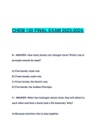 CHEM 120 FINAL EXAM 2023-2024 UPDATED QUESTIONS AND ANSWERS - DocMerit