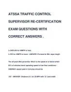ATSSA TRAFFIC CONTROL SUPERVISOR RE-CERTIFICATION EXAM QUESTIONS WITH ...