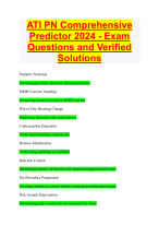 ATI PN Comprehensive Predictor 2024 - Exam Questions and Verified Solutions
