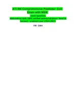 ATI RN Comprehensive Predictor  Exit Exam with NGN   -exam questions  elaborations with 100% ve