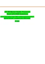 ATI RN Mental Health Proctored Exam with NGN Latest Questions -exam elaborations with 100 verified