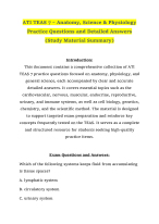 ATI TEAS 7 – Anatomy, Science & Physiology Practice Questions and Detailed Answers (Study Material
