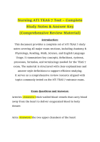 Nursing ATI TEAS 7 Test – Complete Study Notes & Answer Key (Comprehensive Review Material)