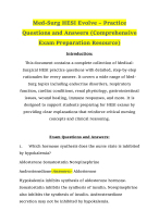 Med-Surg HESI Evolve – Practice Questions and Answers (Comprehensive Exam Preparation Resource)