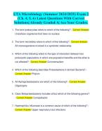 UTA Microbiology (Summer 2024/2025) Exam 2  (Ch. 4, 5, 6) Latest Questions With Correct  Solu