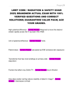 LMRT CORE / RADIATION & SAFETY EXAM  2025| BRANDNEW ACTUAL EXAM