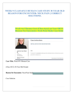 WEEK 9 CLASS 6512 I HUMAN CASE STUDY 30 YEAR OLD  REASON FOR ENCOUNTER: NECK PAIN 2025