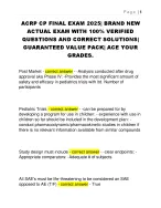 ACRP CP FINAL EXAM 2025| BRAND NEW  ACTUAL EXAM WITH 100% VERIFIED  QUESTIONS AND CORRECT SOLUTIONS