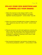 EPA A31 EXAM 2026 QUESTIONS AND  ANSWERS| ACE YOUR GRADES.