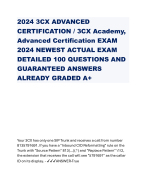 024 3CX ADVANCED  CERTIFICATION/ 3CX Academy,  Advanced CertificationEXAM 2024 NEWEST ACTUAL EXAM