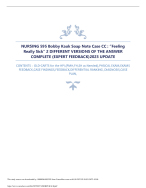 NURSING 595 Bobby Kauk Soap Note CaseCC: “Feeling Really Sick”2 DIFFERENT VERSIONS OF THE ANSWER  C