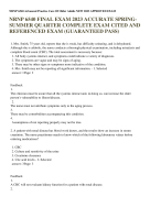 NRNP 6540 FINAL EXAM 2023 ACCURATE SPRING SUMMER QUARTER COMPLETE EXAM CITED AND REFERENCED EXAM (G