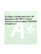 3cx Basic Certification Test | 30 Questions with100% Correct Answers|LatestUpdate2023/2024 (GradedA