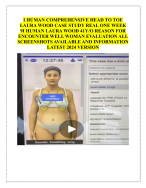 I human comprehensive head to toe laura wood case study real one week 9I HUMAN LAURA WOOD 41YO