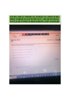 Actual Exam of ATI RN Adult Medical Surgical/Advanced Med Surg 2023 Proctored Exam With NGN