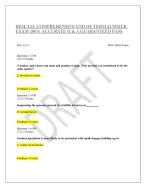 BIOL 133: COMPREHENSIVE END OF TERM SUMMER EXAM 100% ACCURATE Q & A GUARANTEED PASS