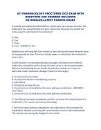 ATI PHARMACOLOGY PROCTORED 2023 EXAM WITH QUESTIONS AND ANSWERS INCLUDING RATIONALES.LATEST EXAM!
