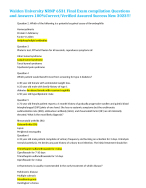 NRNP 6531 Final Exam compilation Questions and Answers 100%Correct/Verified Assured Success New