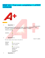 WALDEN UNIVERSITY NRNP 6531 FINAL EXAM QUESTIONS AND ANSWERS