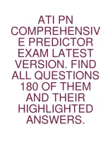 ATI PN Comprehensive Predictor Exit Exam 2023 with NGN All 180 Questions With Answers
