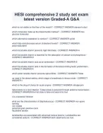 HESI comprehensive 2 study set exam  latest version Graded-A Q&A
