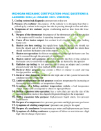 Mechanic Certification HVAC QUESTIONS ANSWERS 2024 ( A GRADED 100% Mechanic Certification HVAC QUESTIONS ANSWERS 2024 ( A GRADED 100%