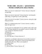 NURS 3280 - EXAM 1 – QUESTIONS WITH COMPLETE SOLUTIONS