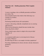 Final Nurs 241 – MedSurg Questions With Complete Solutions