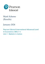 2024 PEARSON EDEXCEL A LEVEL ECONOMICS PAPER 1 MARK SCHEME (WEC11/01 ...