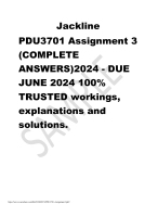 PDU3701 Assignment 3 (COMPLETE ANSWERS)2024 - DUE JUNE 2024