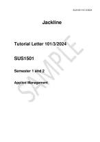 Tutorial Letter 101/3/2024 SUS1501 Semester 1 and 2 Applied Management ...