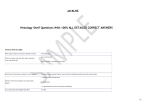 Histology Shelf Questions With 100% ALL DETAILED CORRECT ANSWERS