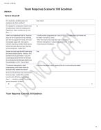 Team Response Scenario: Bill Goodman COMPLETE SOLUTION 2022 - DocMerit