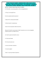 PUBLIC HEALTH NURSING CERTIFICATION (PHN) EXAM ACTUAL EXAM 2026 | COMPLETE EXAMINATION | 150 QUESTI