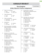 Biology- Plant Kingdom practice sheet with solutions